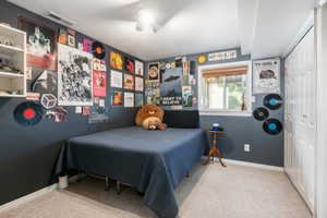 Bedroom in basement with above ground window and natural light!