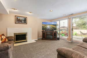 Cozy fireplace for gatherings!