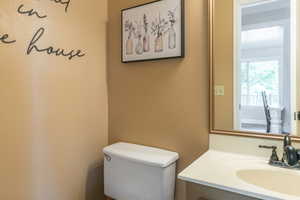 Half bath on the main floor.