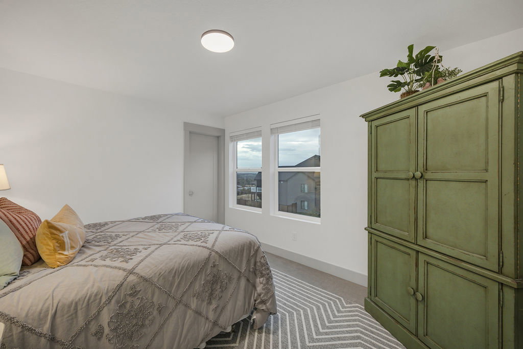 White walls with gray baseboards