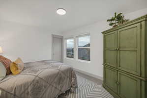 White walls with gray baseboards