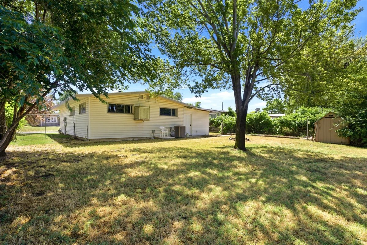 Fully fenced back yard