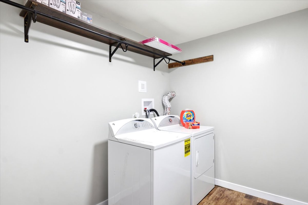 Gas is ran under in the crawl space to the approximate location of kitchen and laundry room.