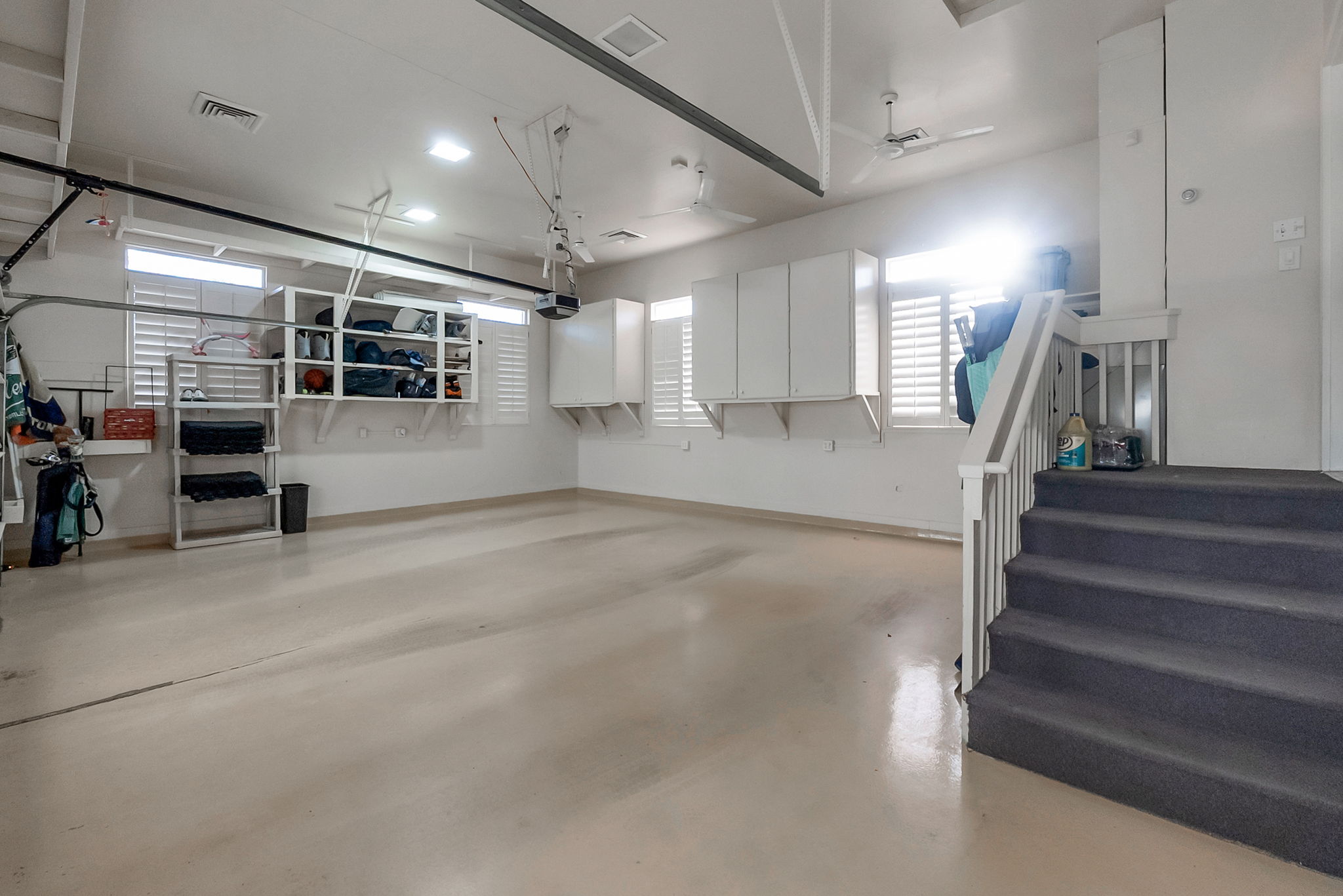 Extra wide attached garage.