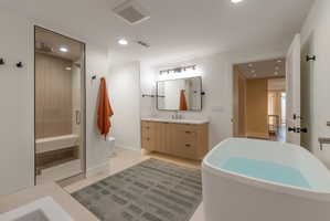 Cold plunge, soaker tub and steam shower!
