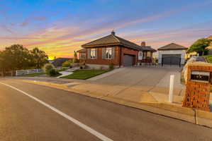 Two car attached garage plus four car detached shop!