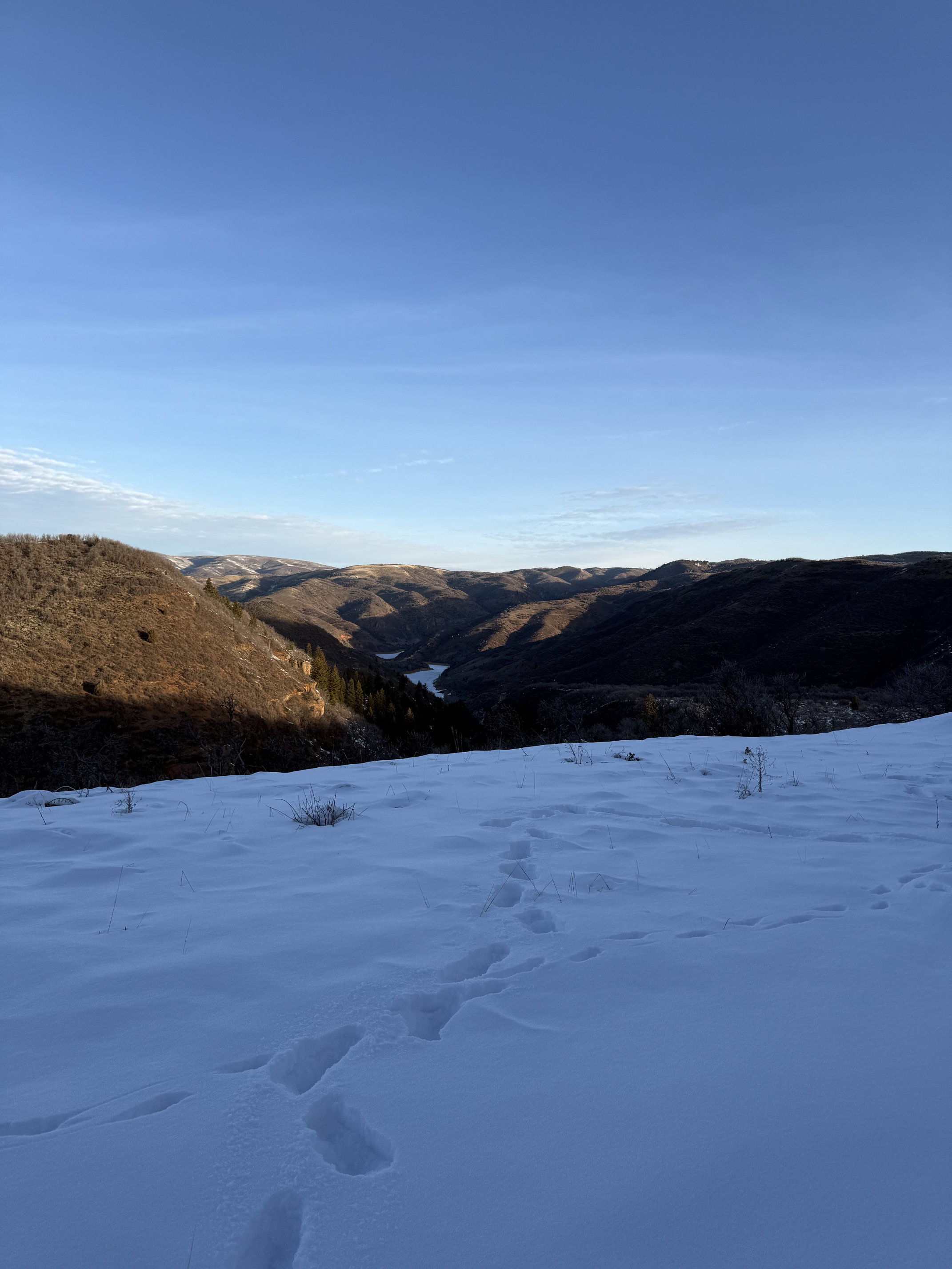View of Causey reservoir from potential building site