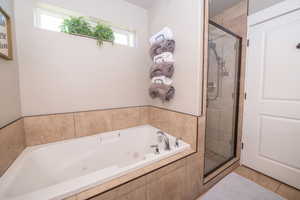 Separate tub and shower