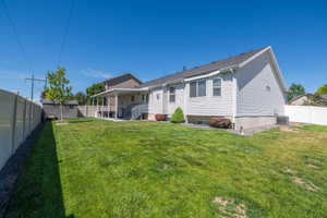 Fully fenced backyard