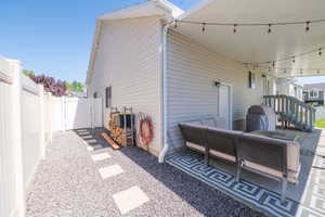 North side of backyard