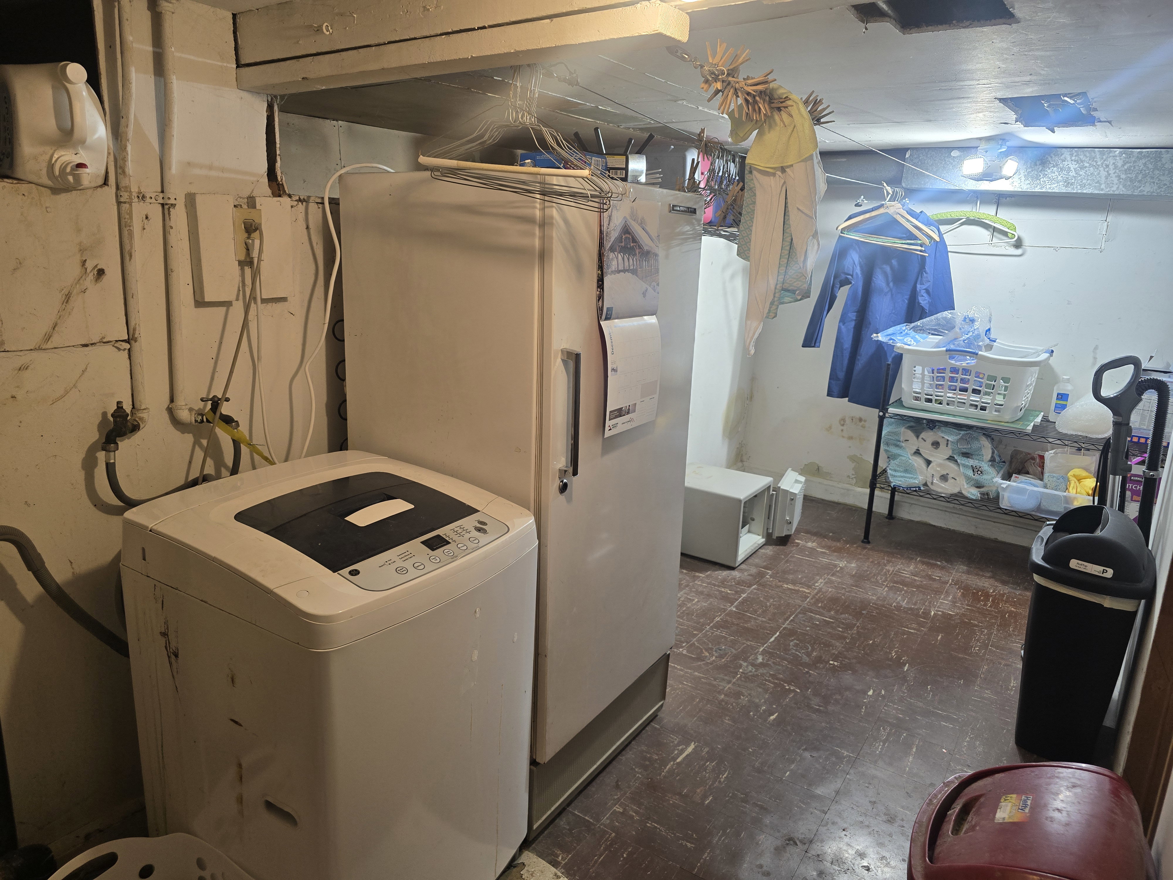 laundry room and freezer