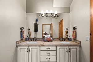 Bathroom with double vanity