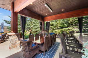 View of patio featuring outdoor dining space