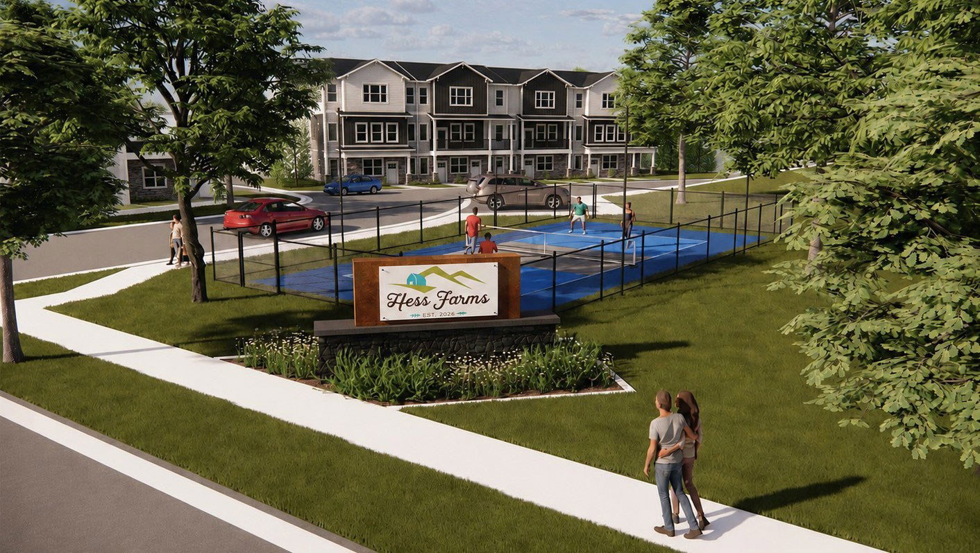 Rendering of pickleball court.