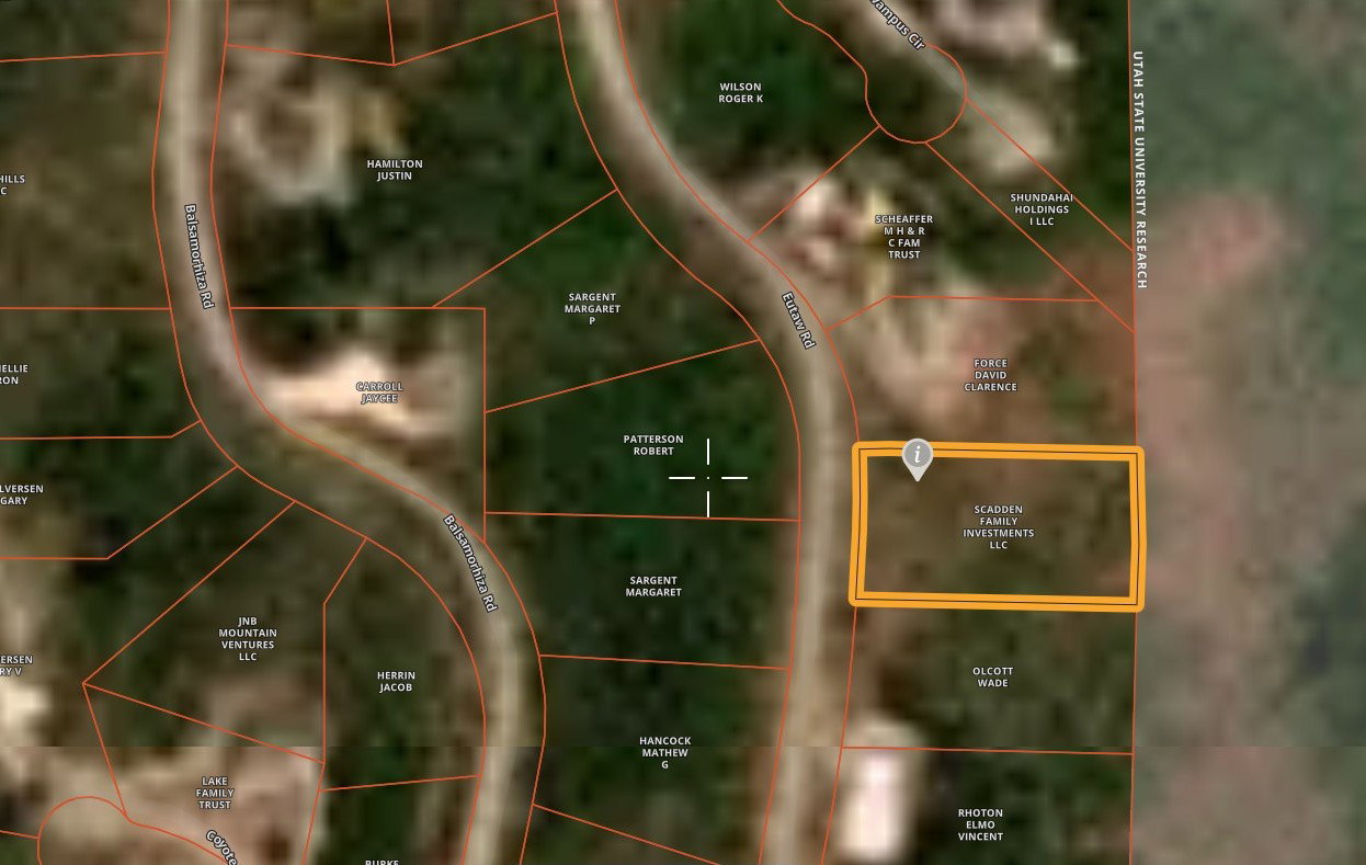 Property Ownership Map. Displaying land parcels and associated owner details for the property