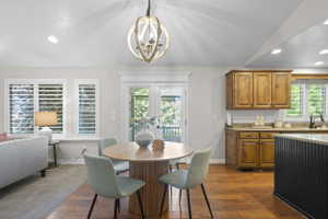 Open-concept living space with hardwood flooring