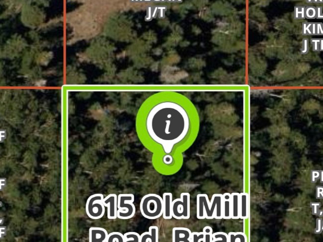 Parcel Map. Indicating the address and boundaries of the property
