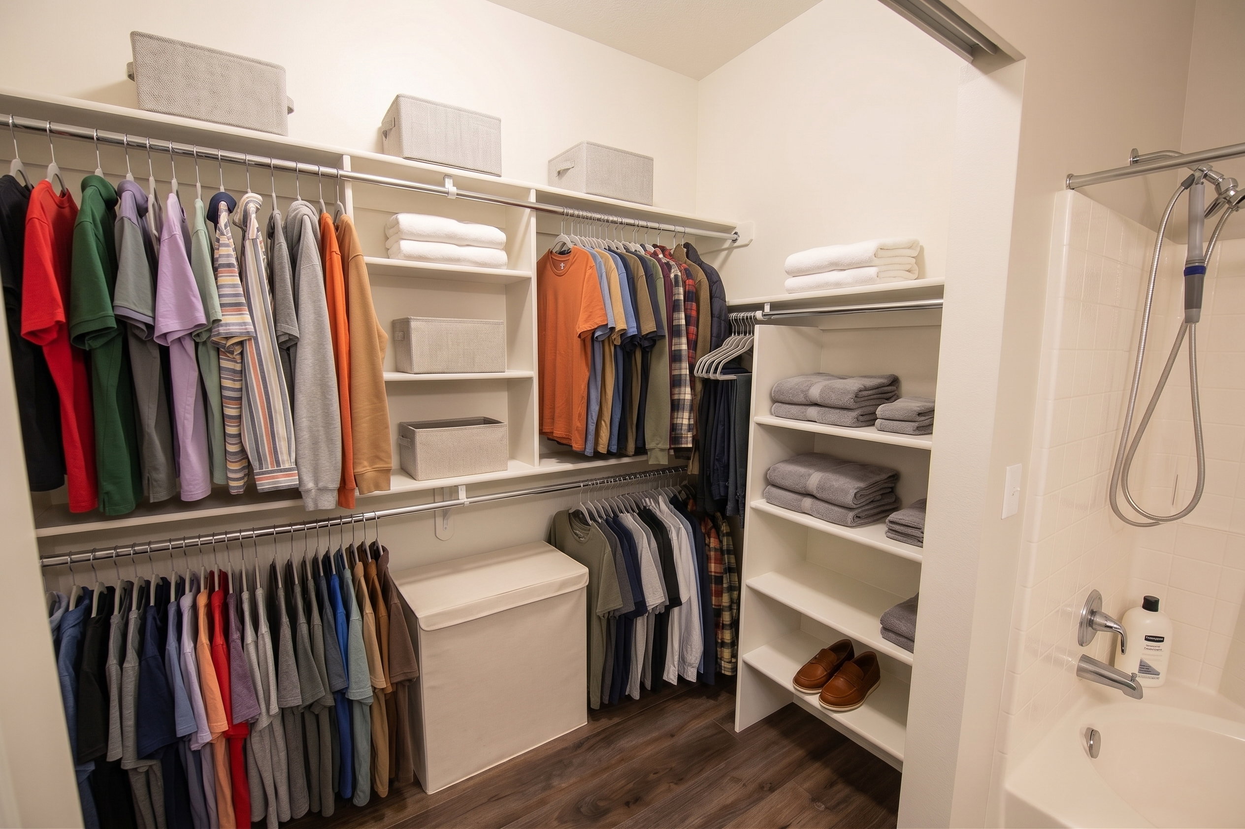 Walk in closet featuring LVP floors