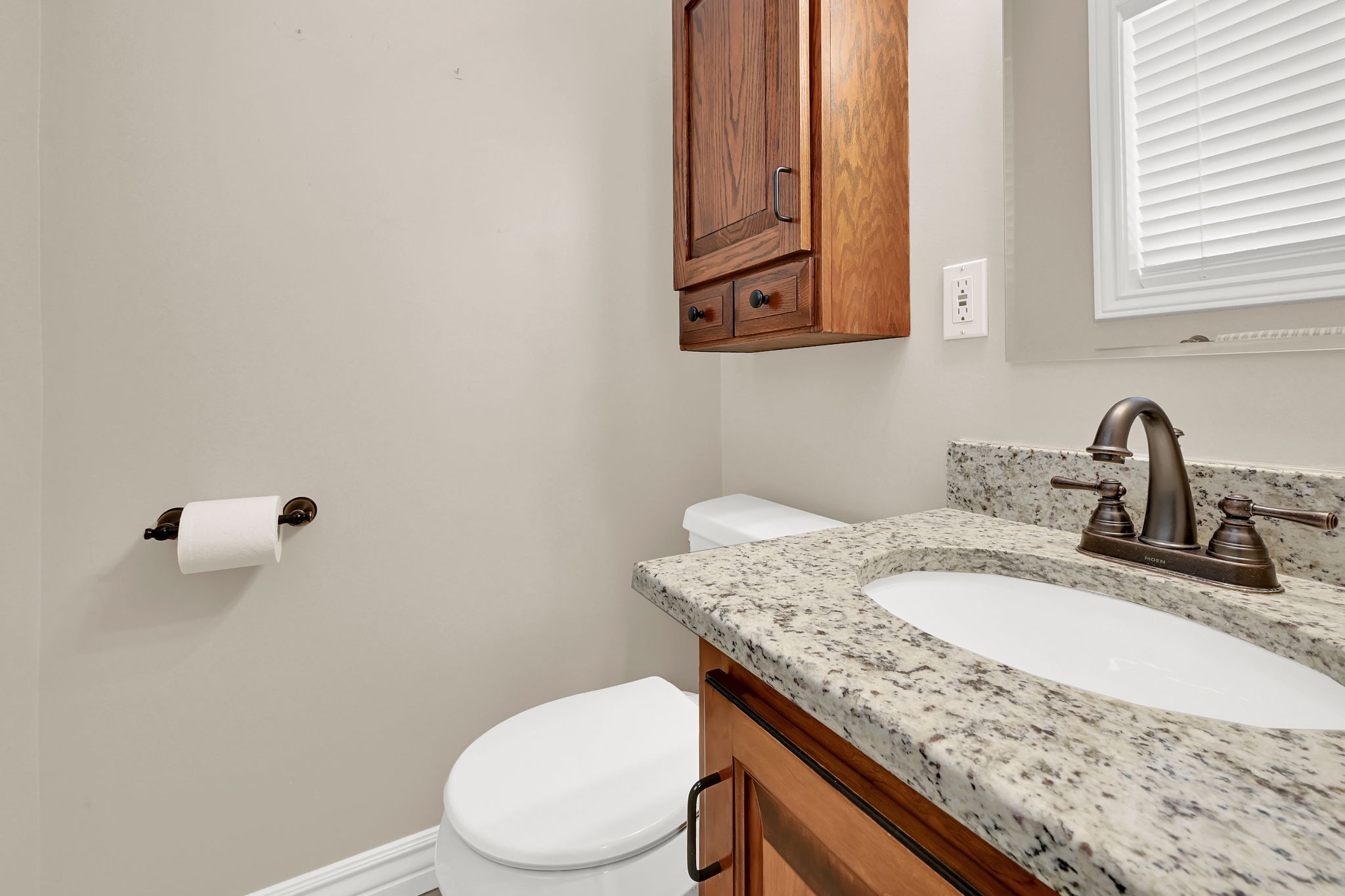 Half bathrooms upstairs