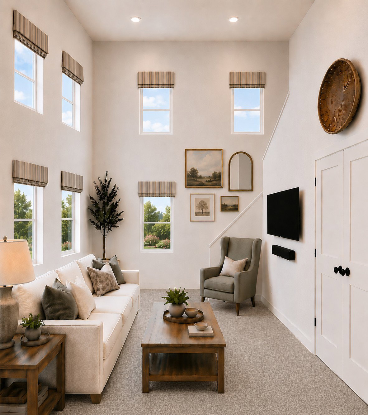 Rendering of great room layout.