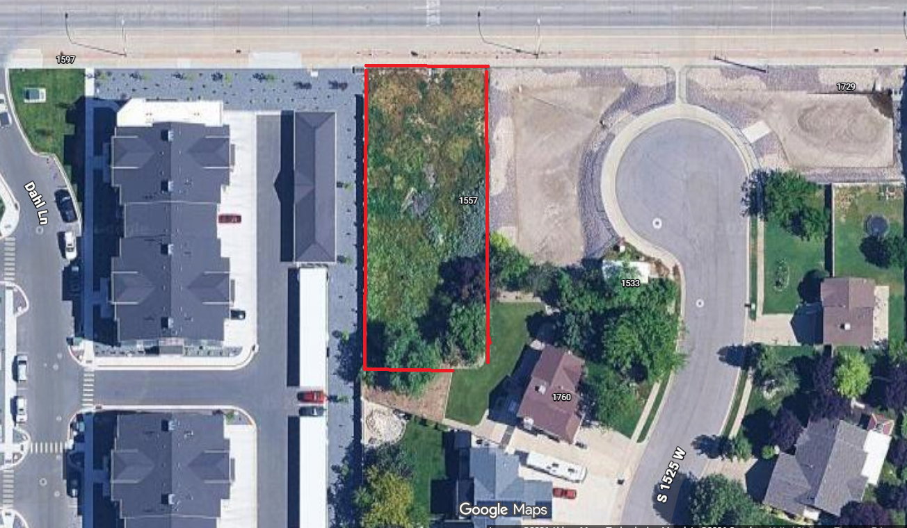 Aerial Survey. Displaying the property's boundaries and surrounding geographical features
