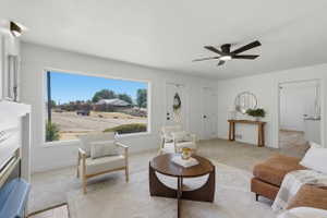 Expansive picture window illuminating the living space