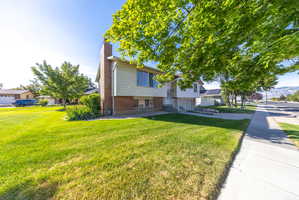 Front and side view of the home