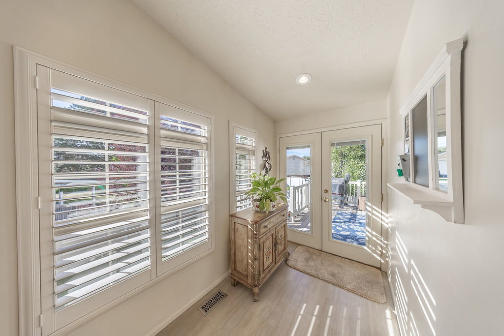 Interior entry to the backyard