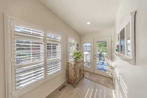 Interior entry to the backyard