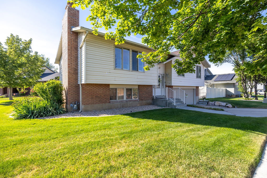 Front and side view of the home