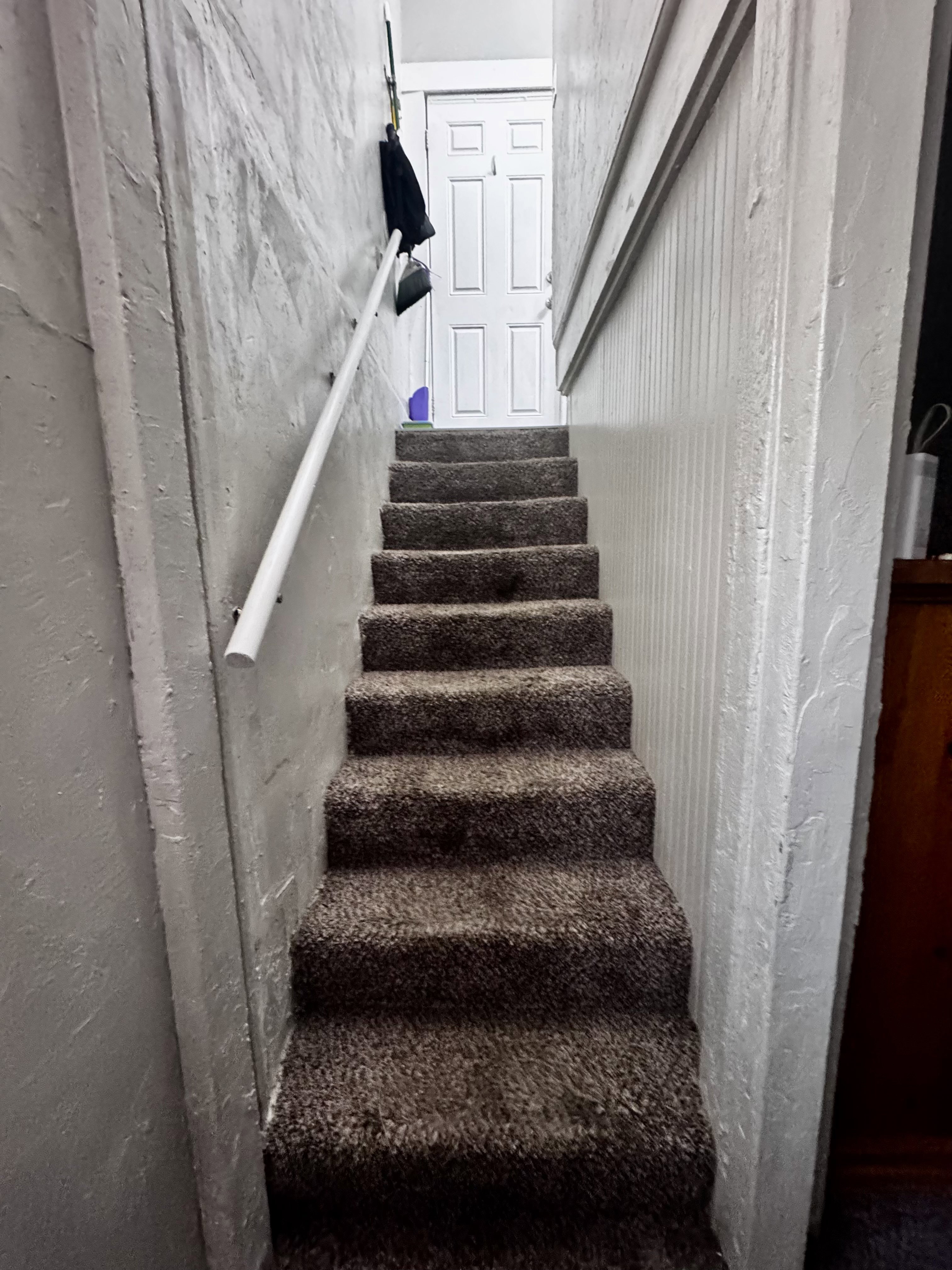 Carpeted staircase