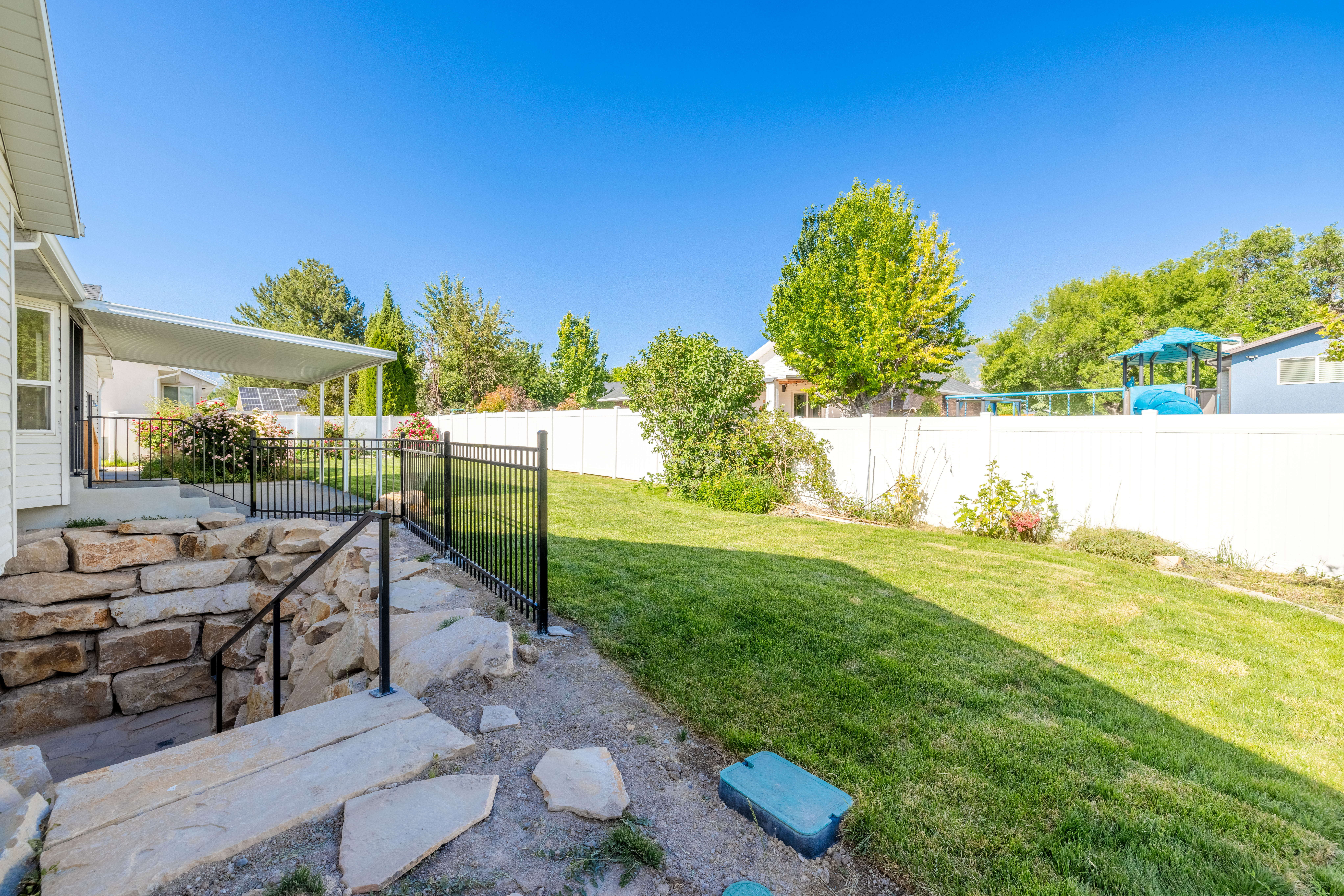 East facing back yard for shady evenings