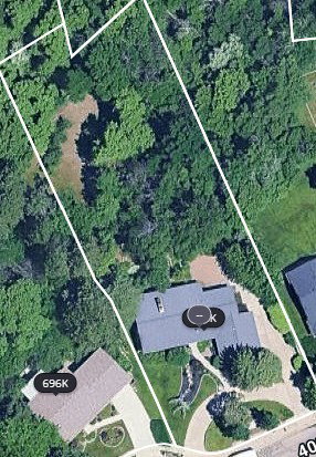 Aerial Survey. Illustrating property boundaries and structures within the specified area