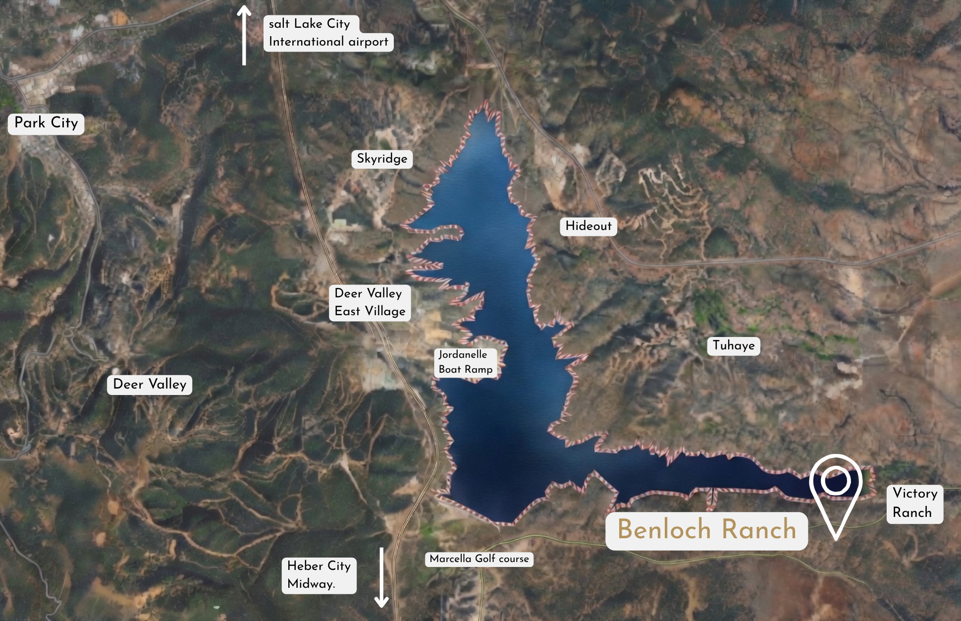 Satellite Map. Indicating the location of the property in relation to surrounding geographic features and communities
