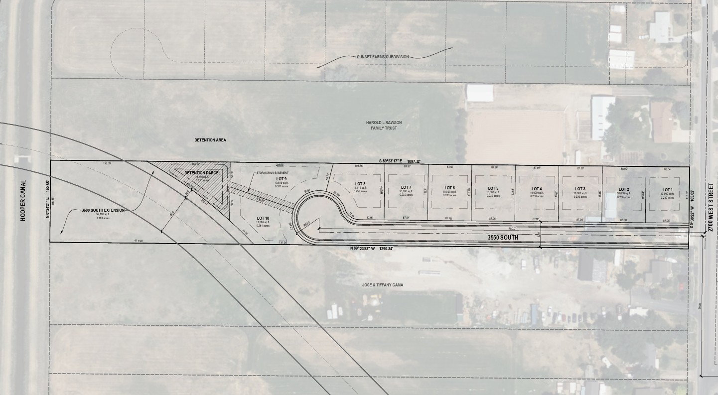 R2.5 ZONING LAYOUT WITH 10 HOME SITES