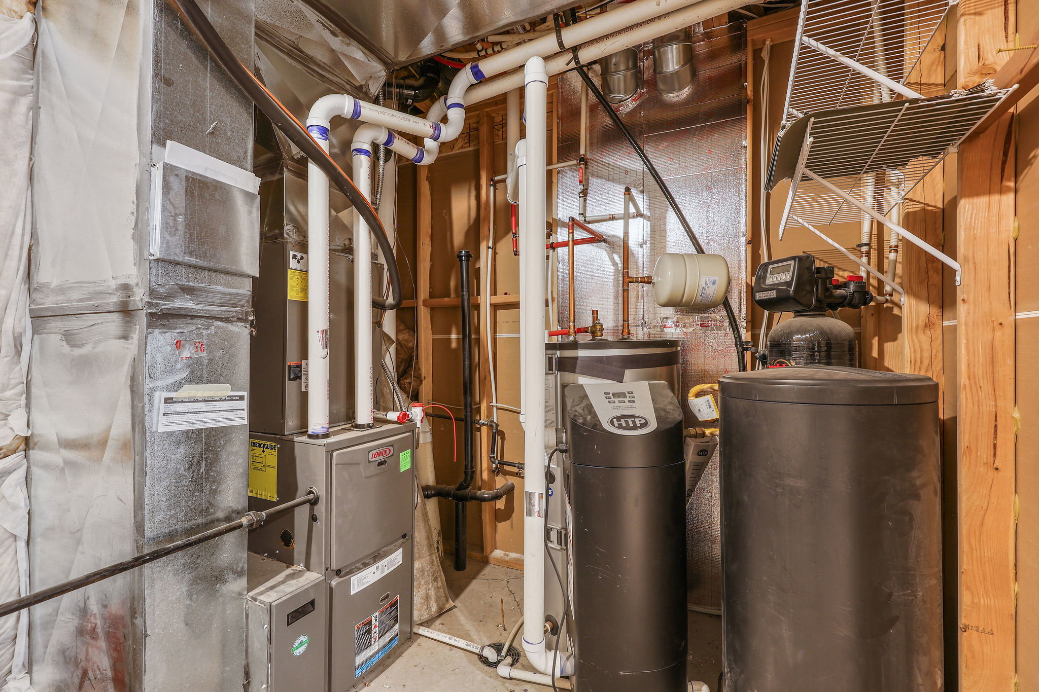 mechanical room. Water softener.