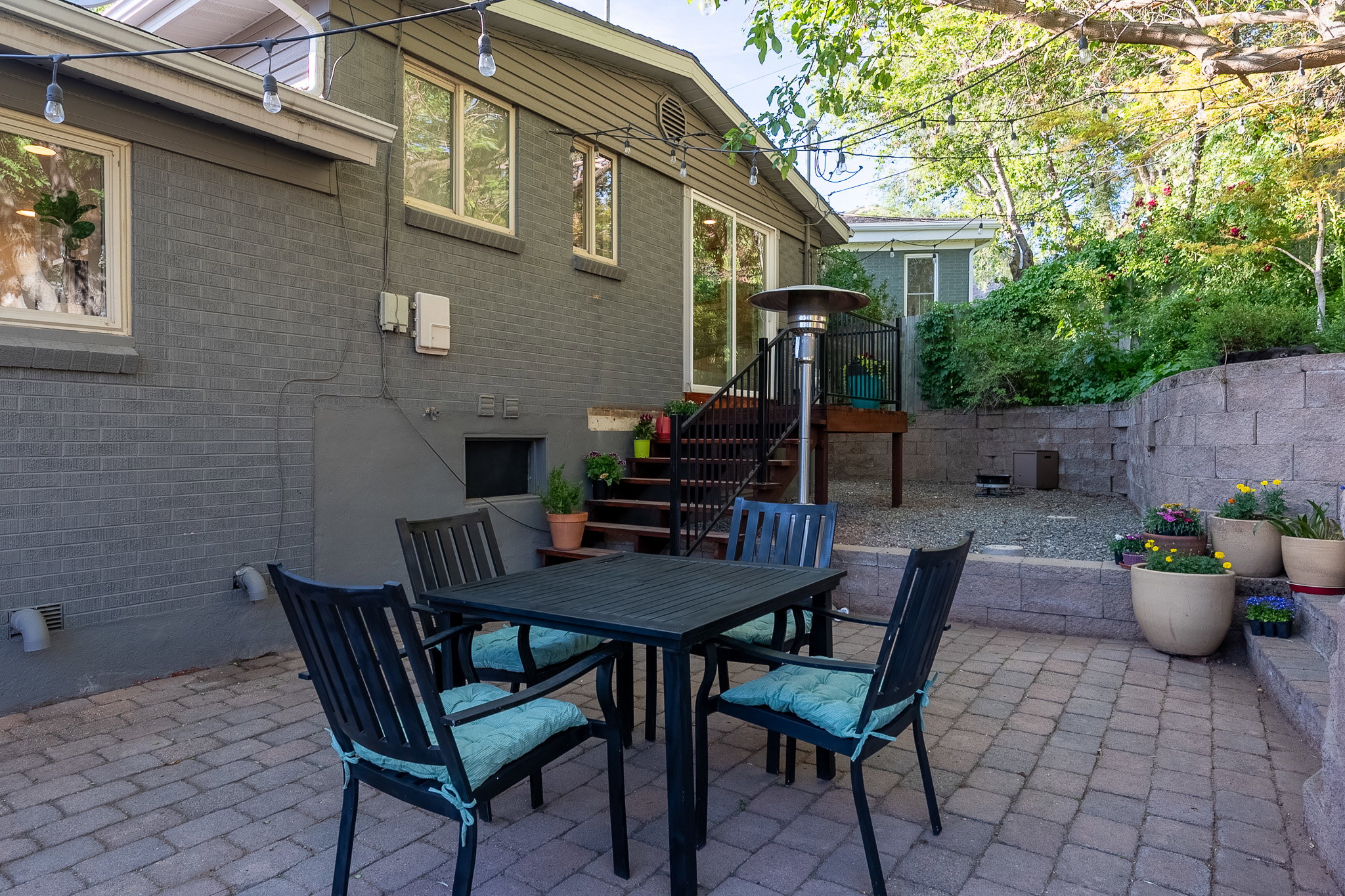 Brick exterior with painted finish