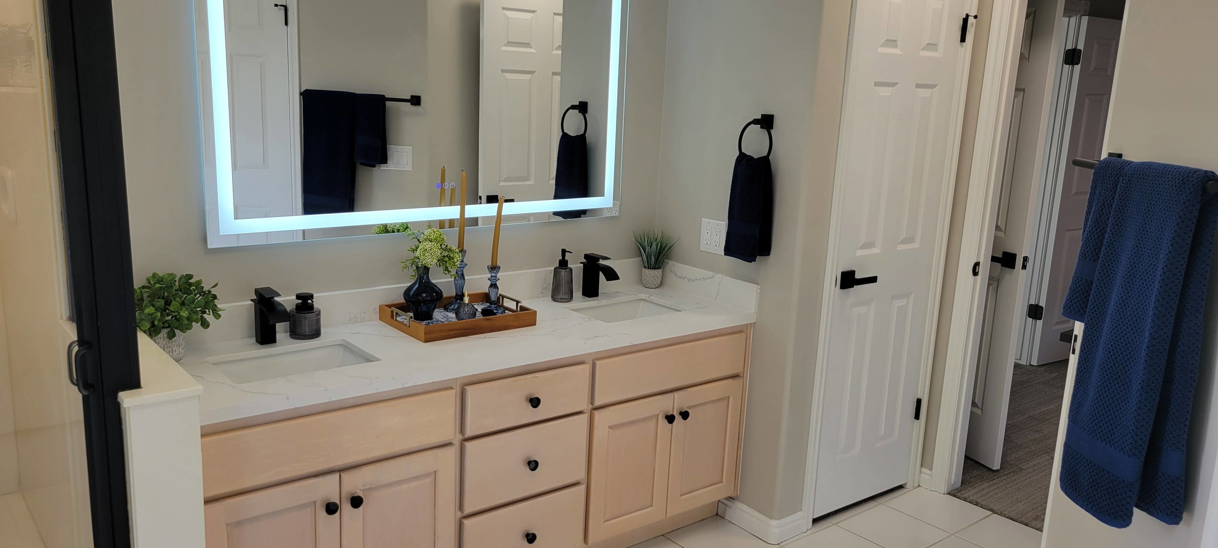 Staged to show what actual use may be.
