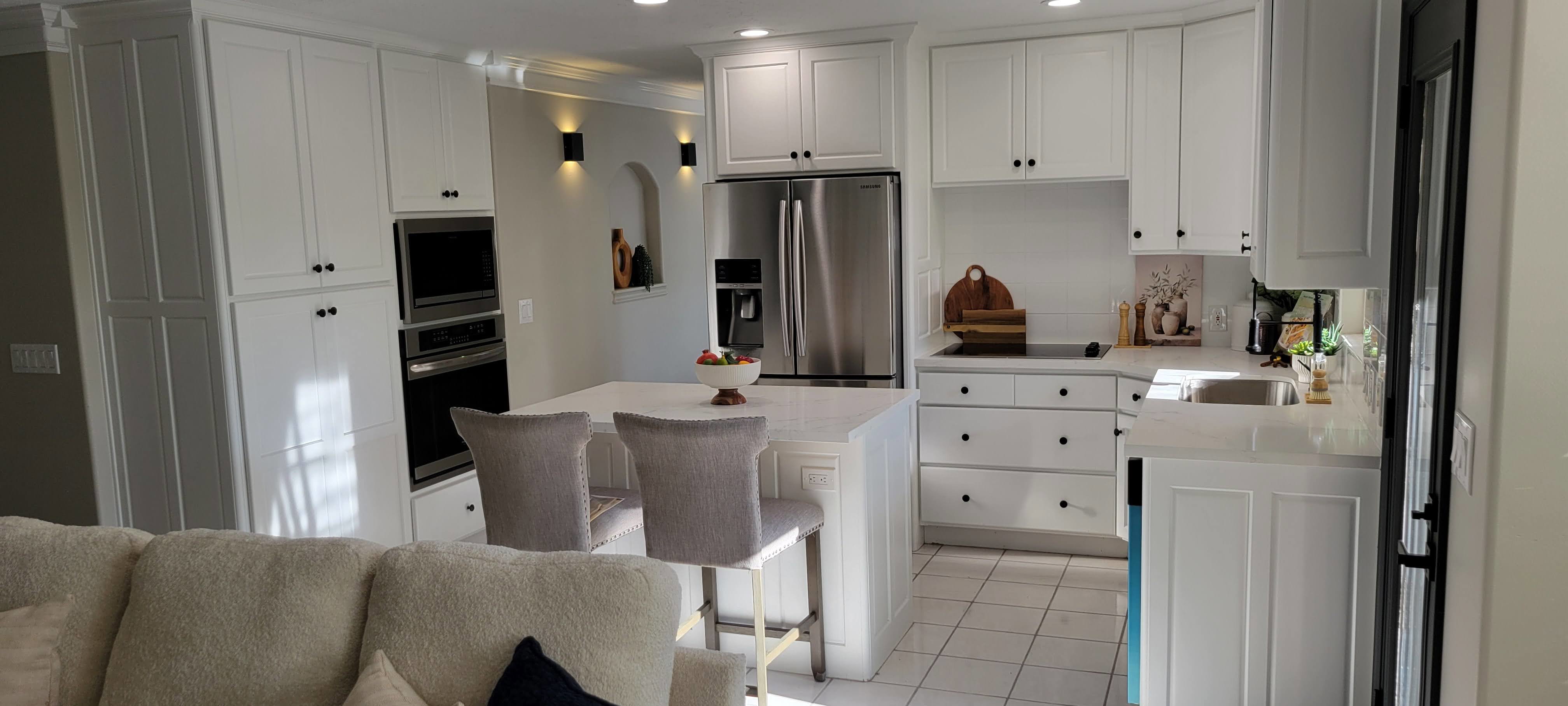 Staged to show what actual use may be. Plus new microwave and dishwasher has been installed.