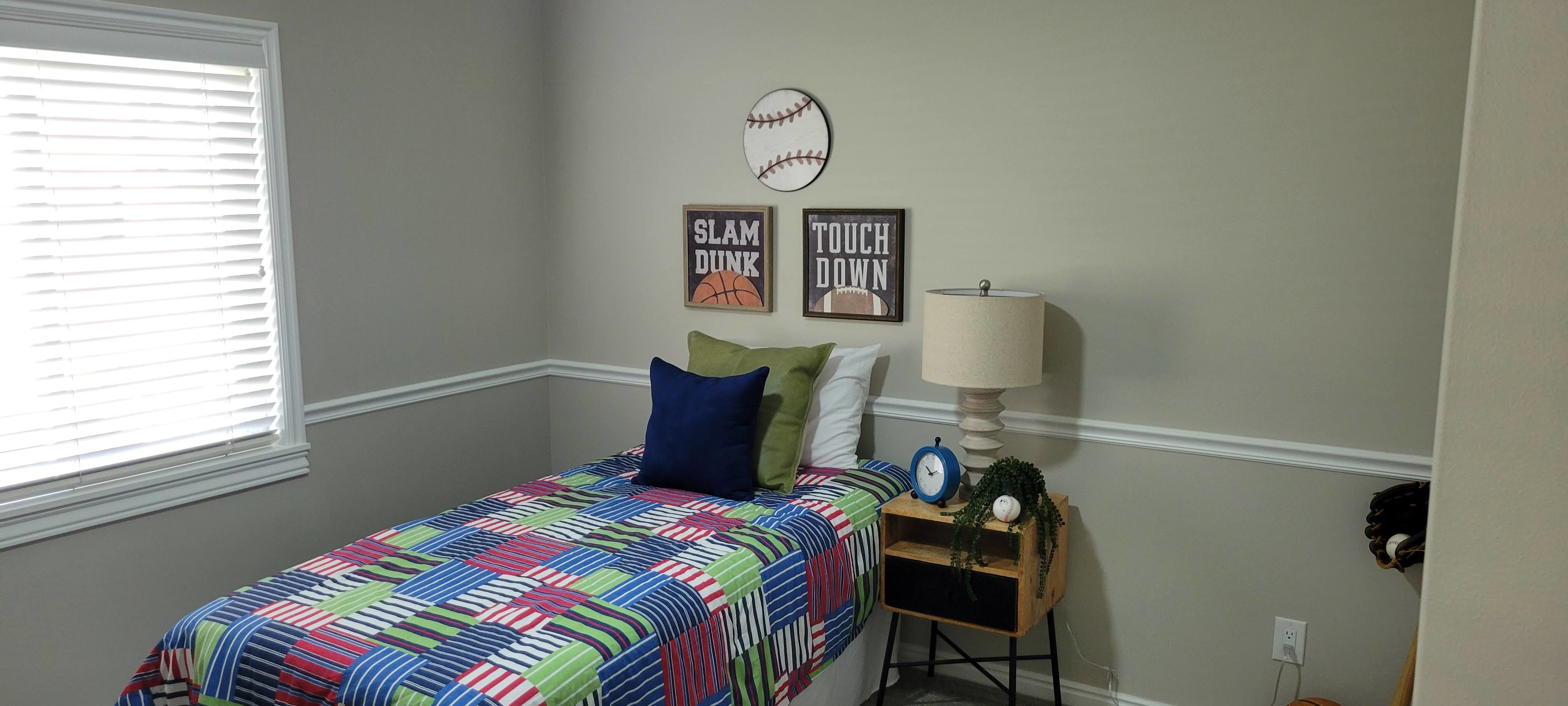 Staged to show what actual use may be.