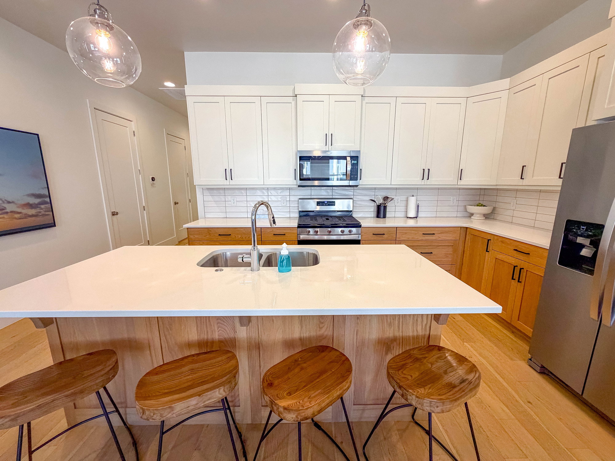 Kitchen featuring a large island