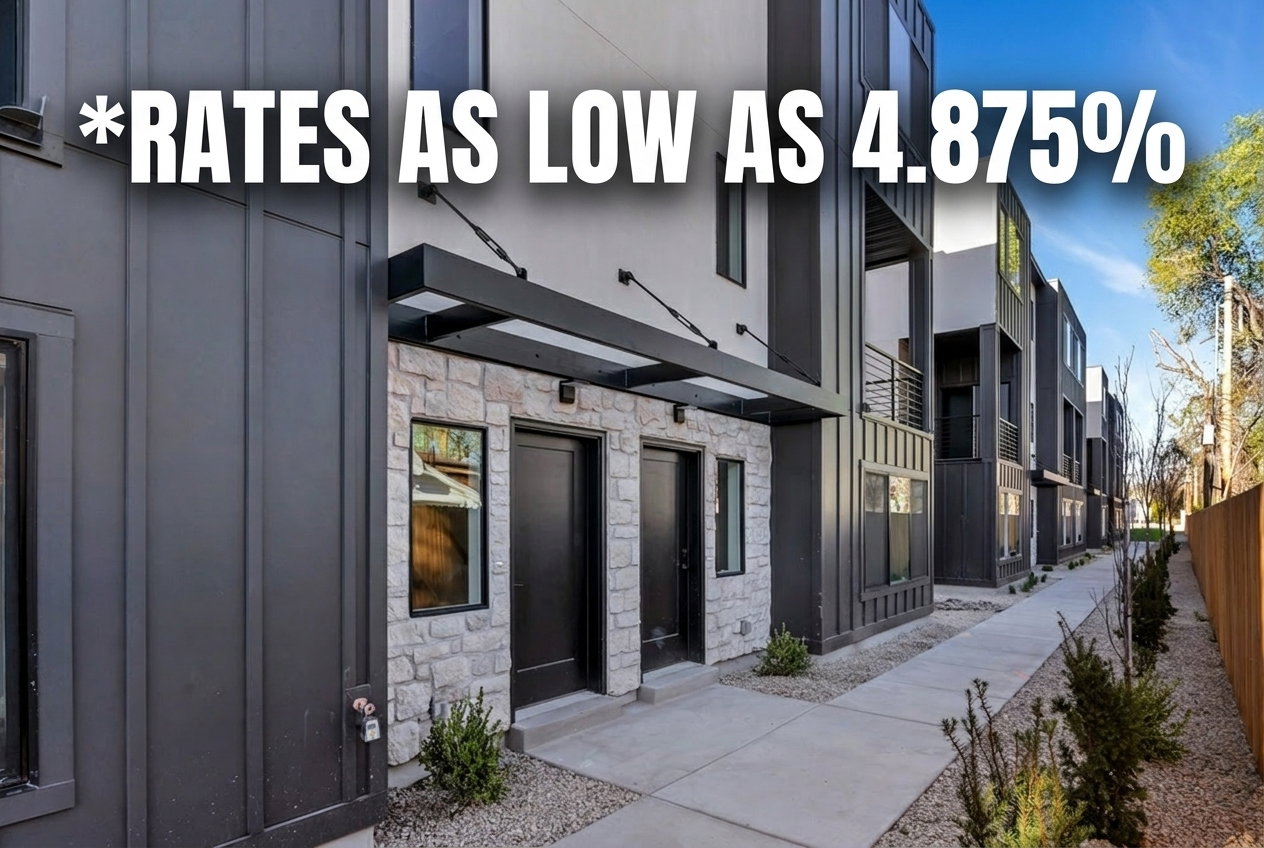 Modern architectural exterior featuring mixed materials including vertical paneling and stone veneer