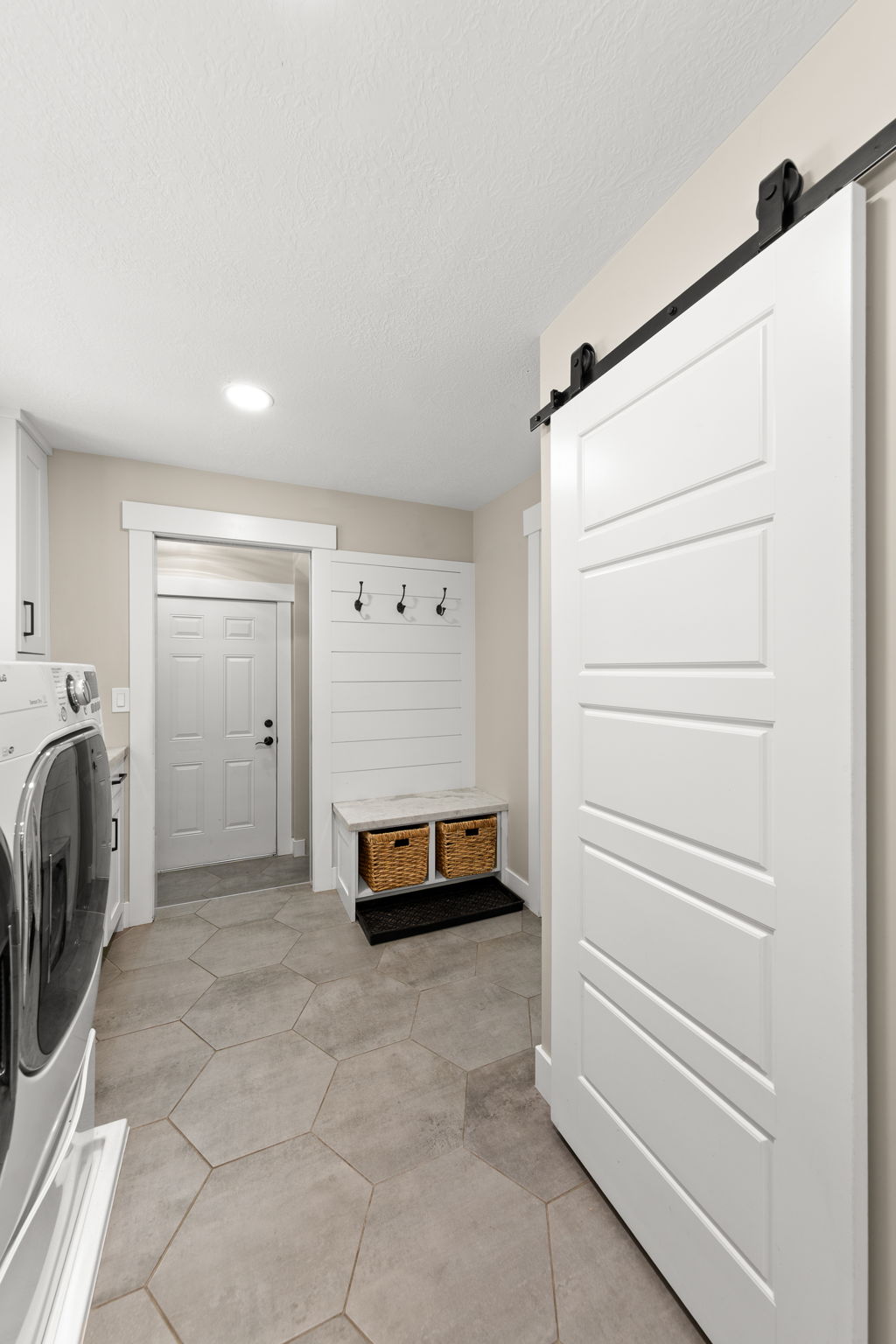 Renovated Walk-In Pantry, Laundry Area, Mud Room & New Half Bath.