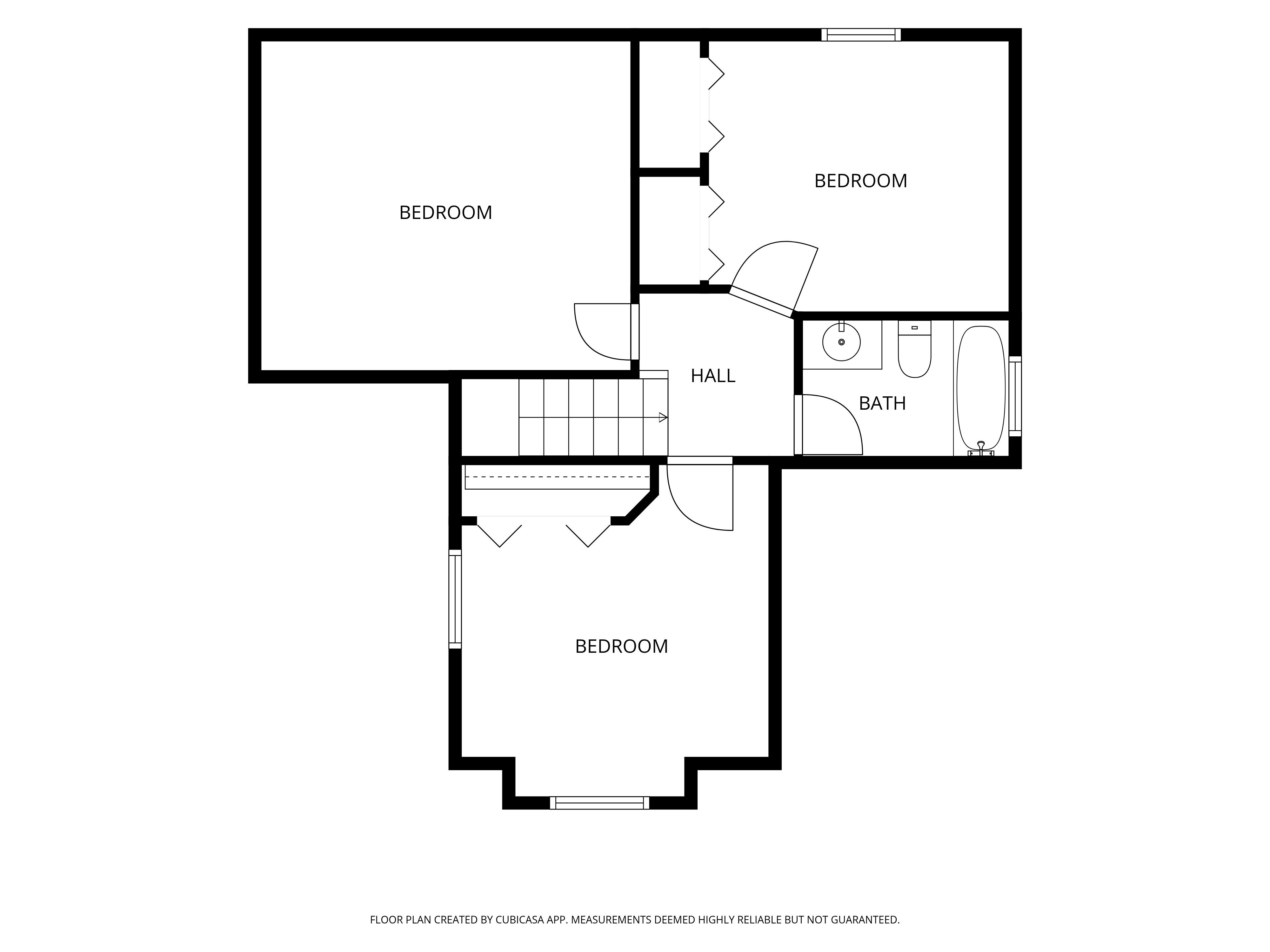With large "BEDROOM" actually being accessed via a ladder