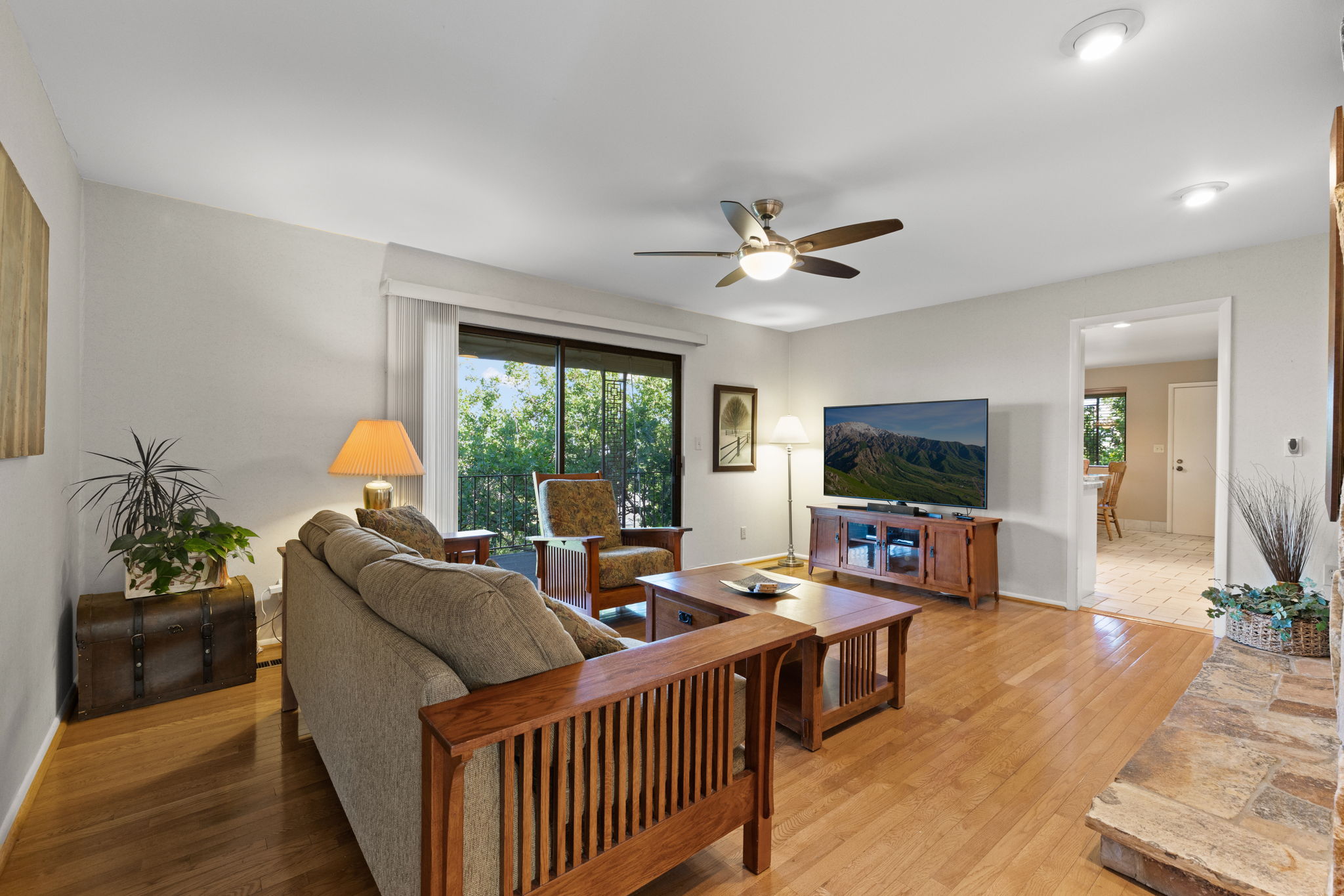 Family Room with sunset/city light views!