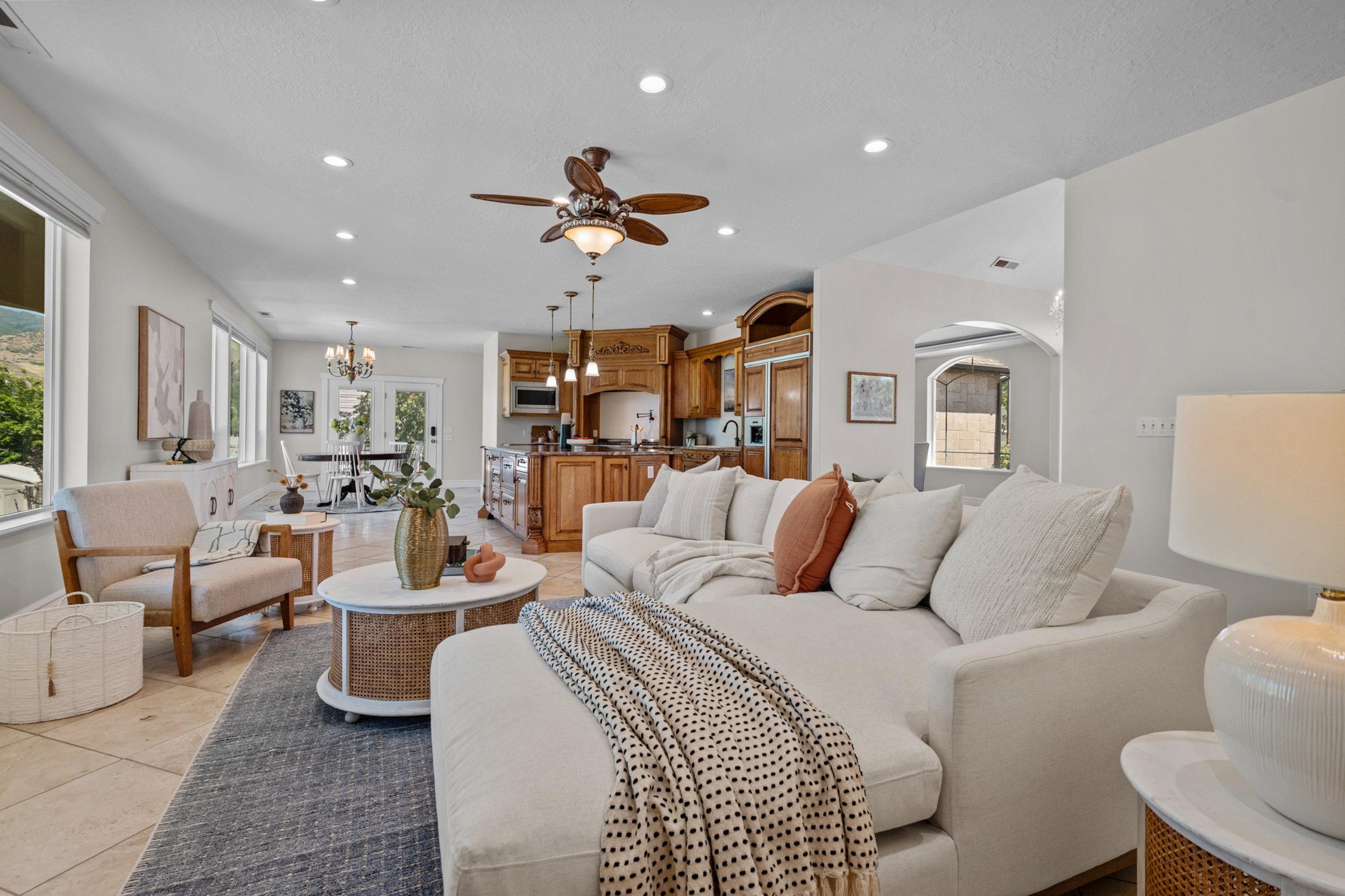 Open-concept living space