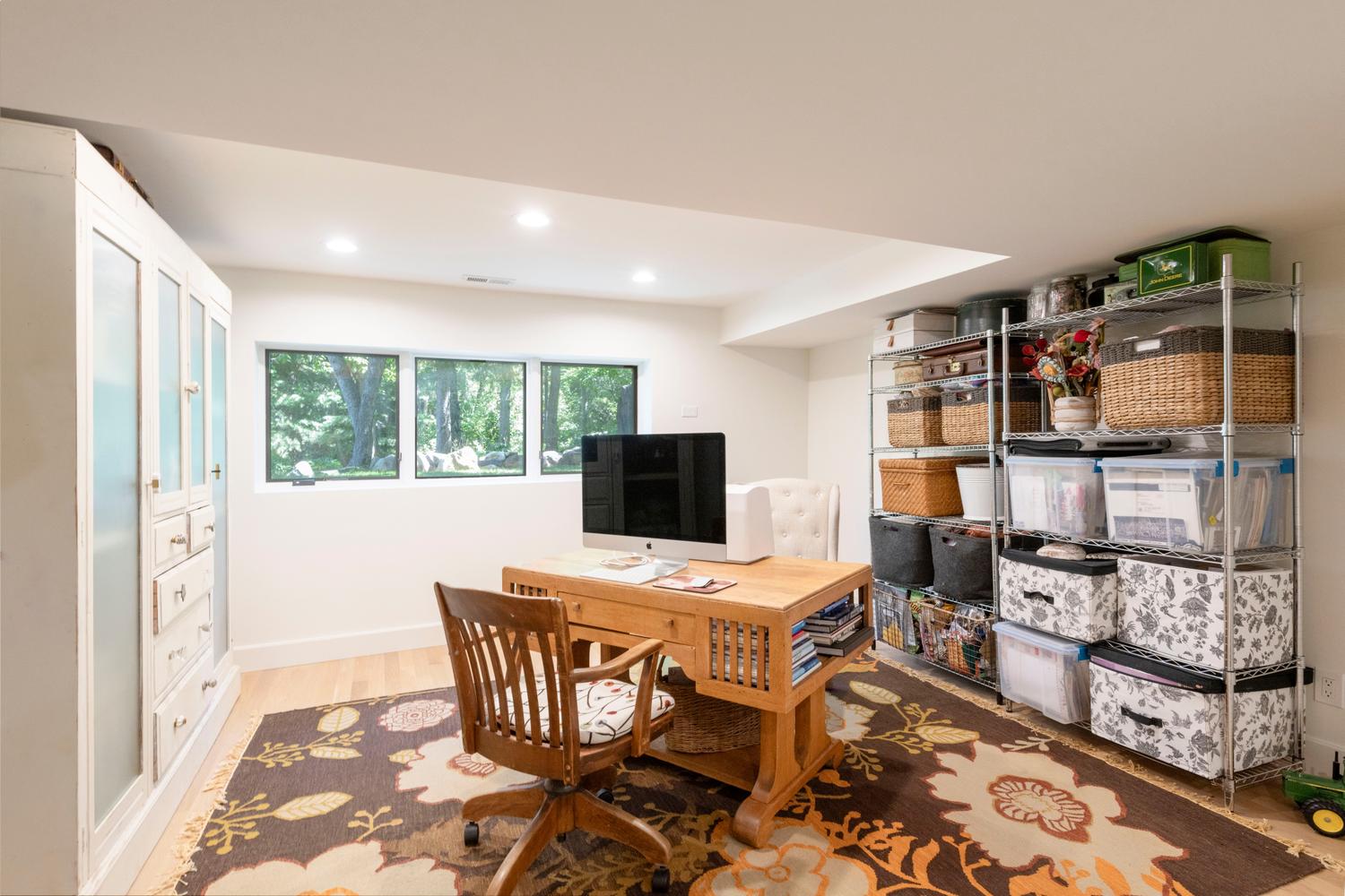 Hardwood-style flooring throughout