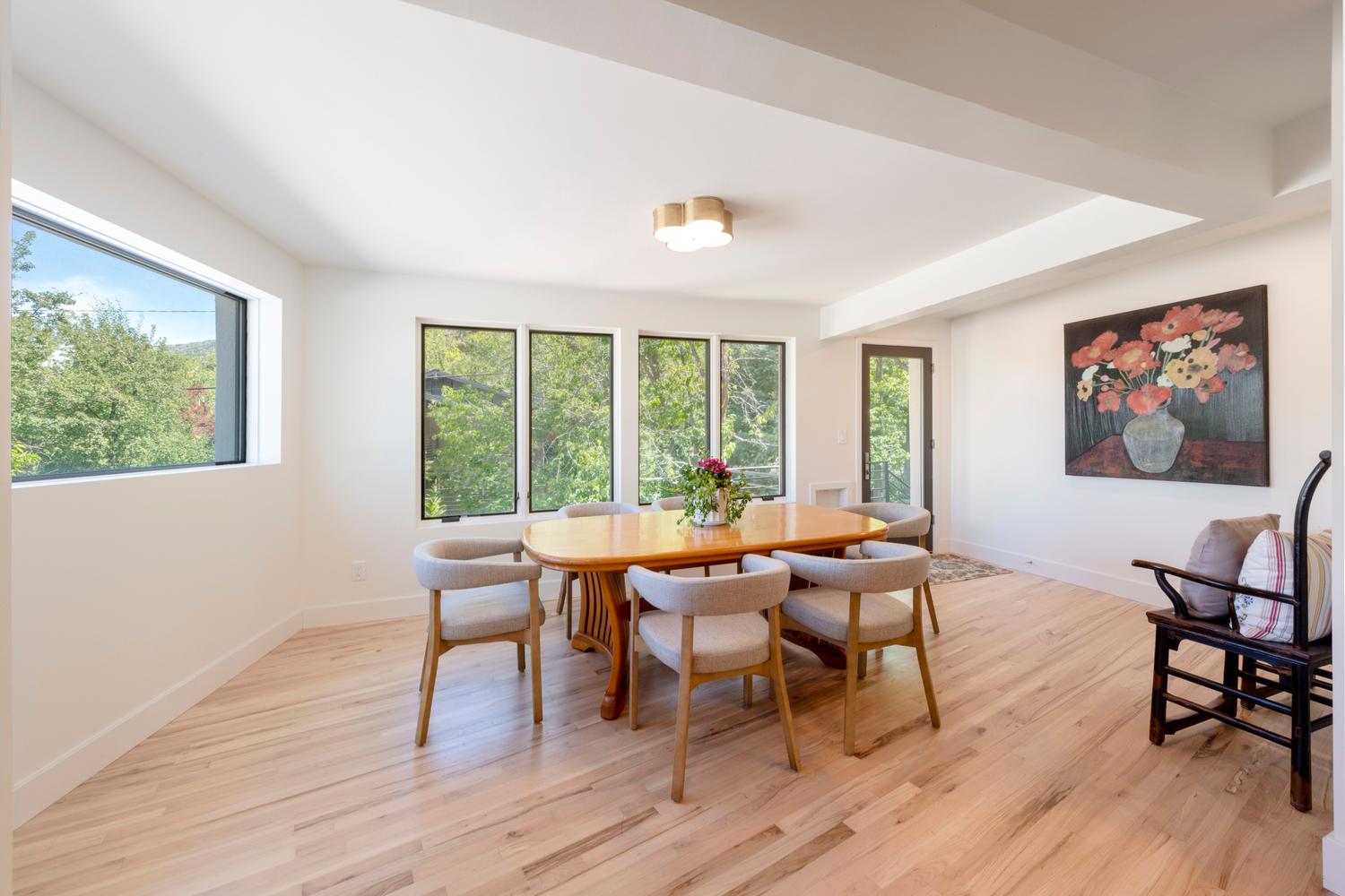 Light wood-finish flooring throughout