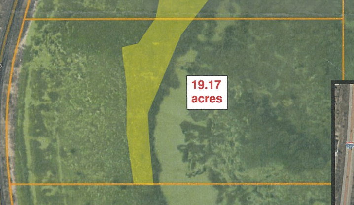 Property Survey. Displaying the area of the property, indicating 19.17 acres