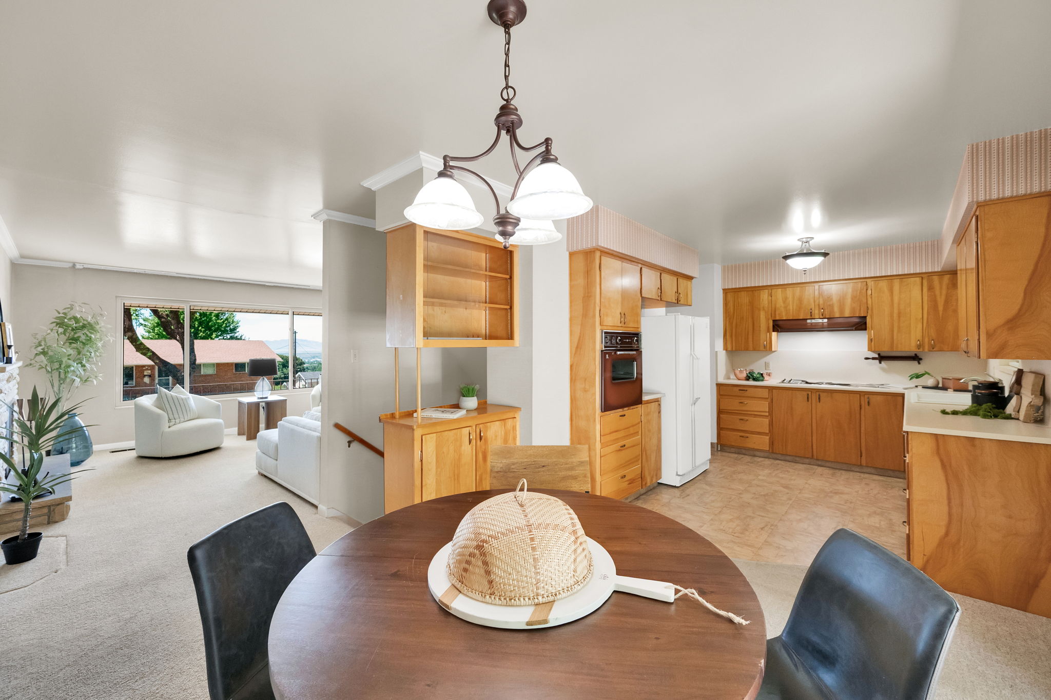 Open-concept living, dining and kitchen  area